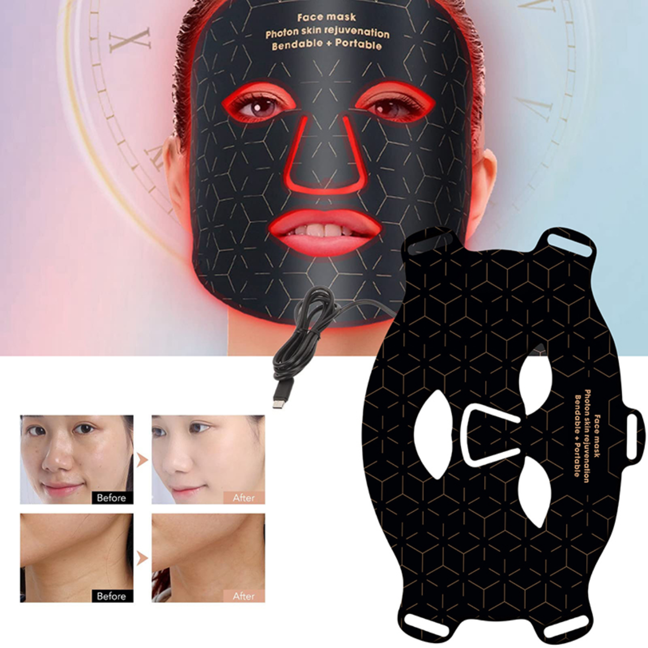 POLARA LumaVeil 4 Wave LED Face Mask