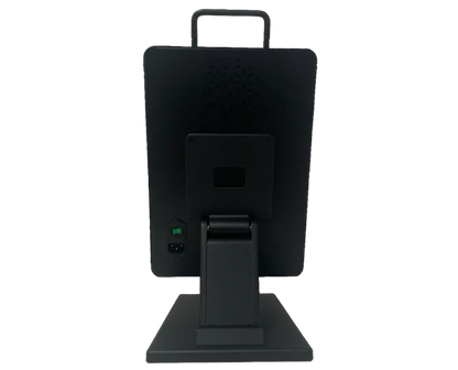 Dark gray electronic device on a black background